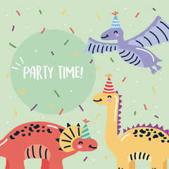 dinosaurs in birthday party