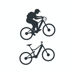 Fototapeta na wymiar a collections of mountain bike icon, vector art.