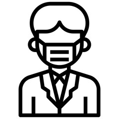 BUSINESSMAN line icon,linear,outline,graphic,illustration