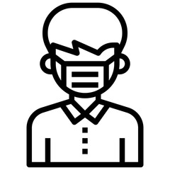 EMPLOYEE line icon,linear,outline,graphic,illustration