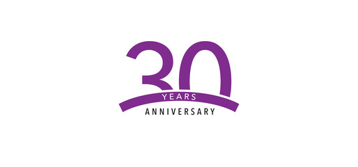 30 years anniversary vector icon, logo. Design element with graphic sign