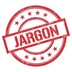 JARGON text written on red vintage stamp.