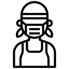 ATHLETE line icon,linear,,graphic,illustration