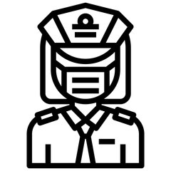 PILOT line icon,linear,outline,graphic,illustration