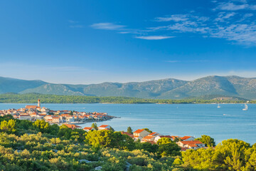 Panoramic view od town of Betina on the island of Murter, Dalmatia, Croatia