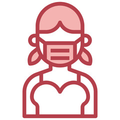 TEENAGER red line icon,linear,outline,graphic,illustration