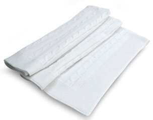 Manta de lana blanca de bebe. Baby white wool blanket.