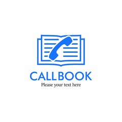 Call book logo template illustration. suitable for identity, contact, phone book, customer data, etc