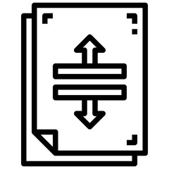 Fototapeta premium TEXT HEIGHT line icon,linear,outline,graphic,illustration