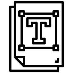 TEXT line icon,linear,outline,graphic,illustration
