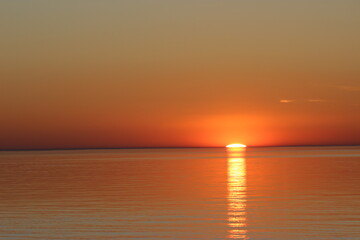 sunset in the sea