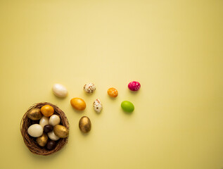 chocolate easter eggs in a box