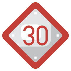 SPEED LIMIT flat icon,linear,outline,graphic,illustration