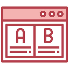 COMPARE red line icon,linear,outline,graphic,illustration