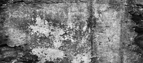 Obraz premium wall texture background, black stone concrete texture background panorama banner long