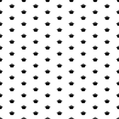 Square seamless background pattern from geometric shapes. The pattern is evenly filled with big black pot symbols. Vector illustration on white background