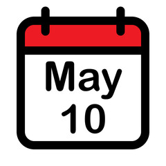Calendar icon with tenth may