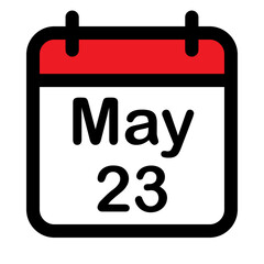 Calendar icon with twenty third may