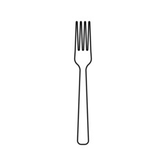 Fork icon in line style