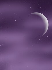 Obraz na płótnie Canvas moon and stars