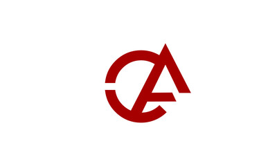 Alphabet letters Initials Monogram logo CA, AC, C and A
