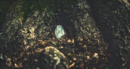 beautiful crystal in nature. Painting effect.