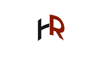 Alphabet letters Initials Monogram logo HR, RH, H and R