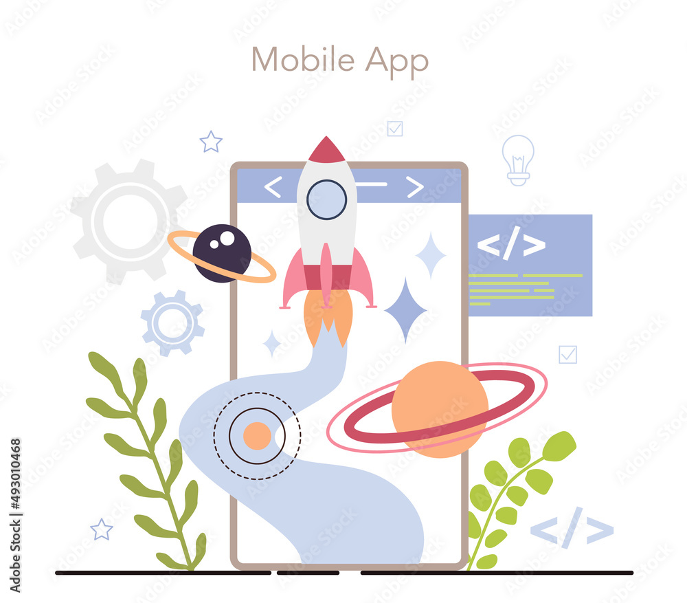 Poster ar developer online service or platform. augmented reality software