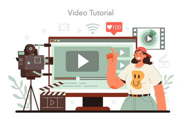 Videographer online service or platform. Video production, filming
