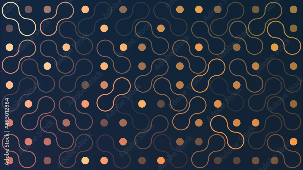 Poster abstract geometric mosaic background design, spots and metaballs pattern in editable vector format