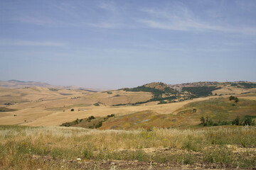 Fototapeta na wymiar Country landscape in Avellino province, Campania, Italy, at summer