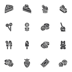 Dessert vector icons set