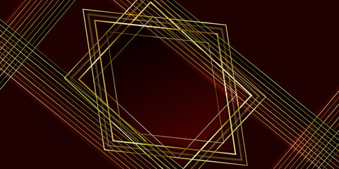 Luxury dark red background with gold lines
