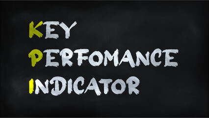 KEY PERFOMANCE INDICATOR(KPI) on chalkboard