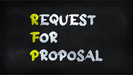 REQUEST FOR PROPOSAL(RFP) on chalkboard