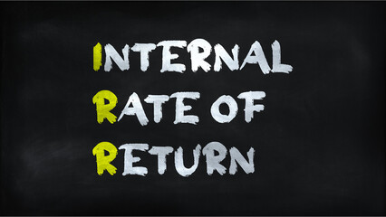 INRERNAL RATE OF RETURN(IRR) on chalkboard