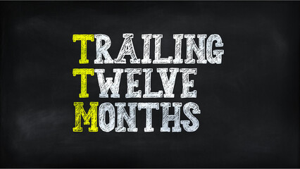 TRAILING TWELVE MONTHS(TTM) on chalkboard