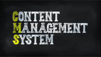 CONTENT MANAGEMENT SYSTEM(CMS) on chalkboard