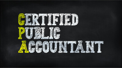 CERTIFIED PUBLIC ACCOUNTANT(CPA) on chalkboard
