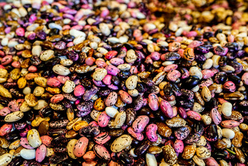 Various coloured Lentils from the Legume Family