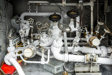 Liquid nitrogen refilling process, chemistry technology background, industrial concept