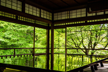 Fototapeta na wymiar Room of Japanese temple