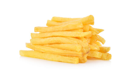 French fries isolated on white background.