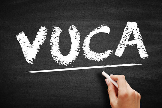 VUCA Volatility, Uncertainty, Complexity, Ambiguity - Conflates Four Distinct Types Of Challenges That Demand Four Distinct Types Of Responses, Acronym Text On Blackboard