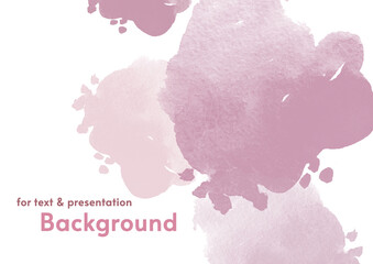 Watercolor Background. Pink, purple and brown blots on white Backdrop. Abstract Background