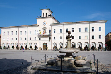 Town hall in the city of Cervia on the Adriatic Sea 