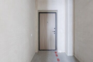 interior of the apartment without decoration in gray colors