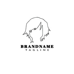 hair style logo icon design vector illustration