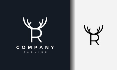 letter R deer logo