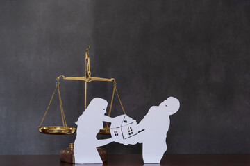 Divorce by law. Division of property after a divorce. The husband is trying to sue his wife for...